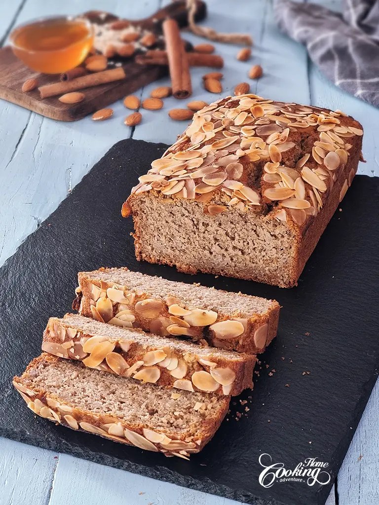 healthy banana bread - oatmeal almond  banana bread