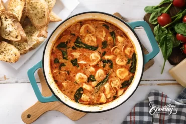 Tortellini Soup with Italian Sausage and Spinach