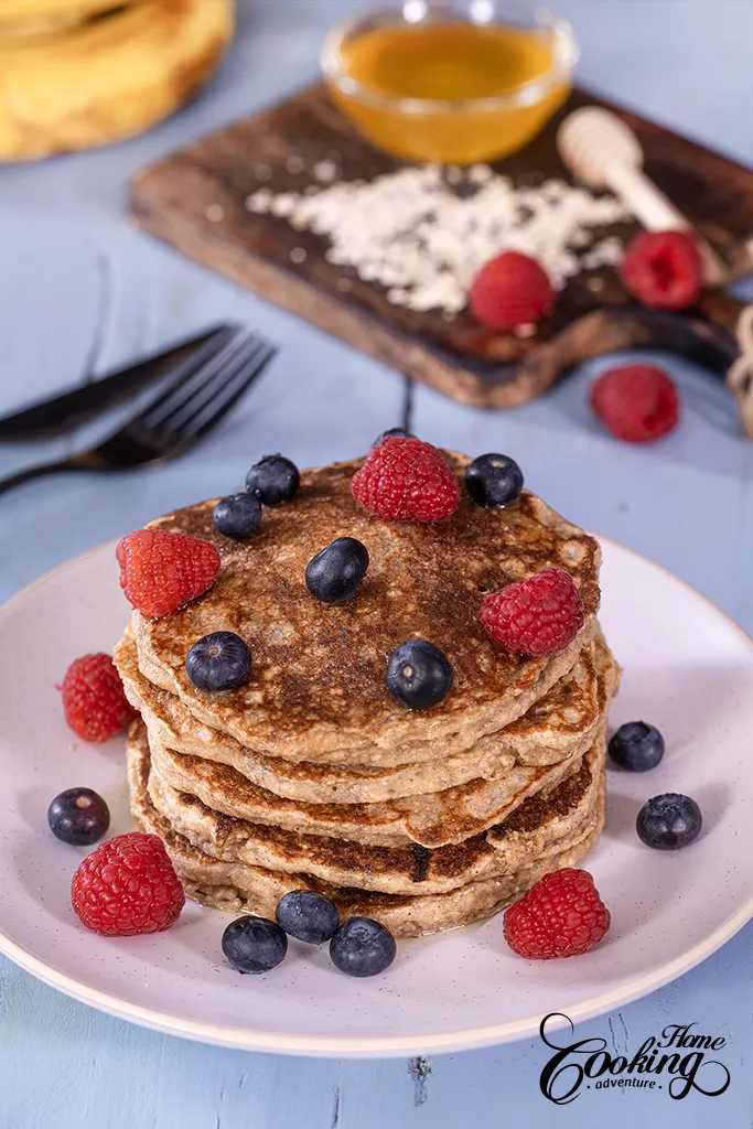 Banana Oatmeal Pancakes - Healthy Sugar Free Pancakes