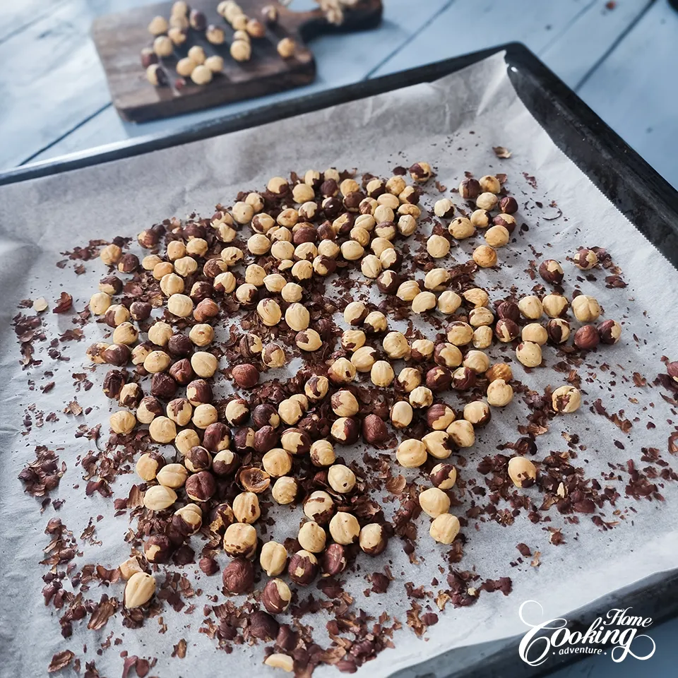 Date Hazelnut Chocolate Spread- step1 - toast the hazelnuts