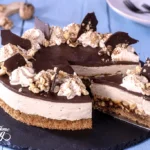 Walnut Coffee Mousse Cake - slice close-up