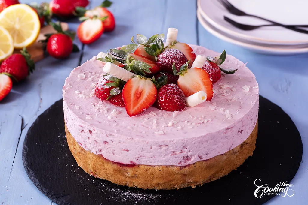 Strawberry Yogurt Mousse Cake