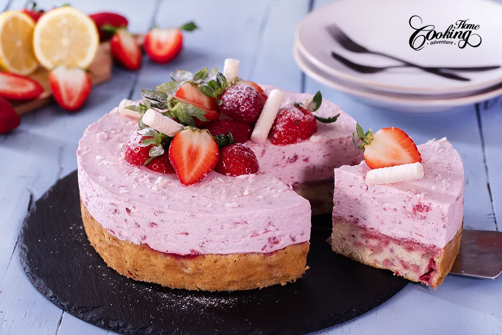 Strawberry Yogurt Mousse Cake