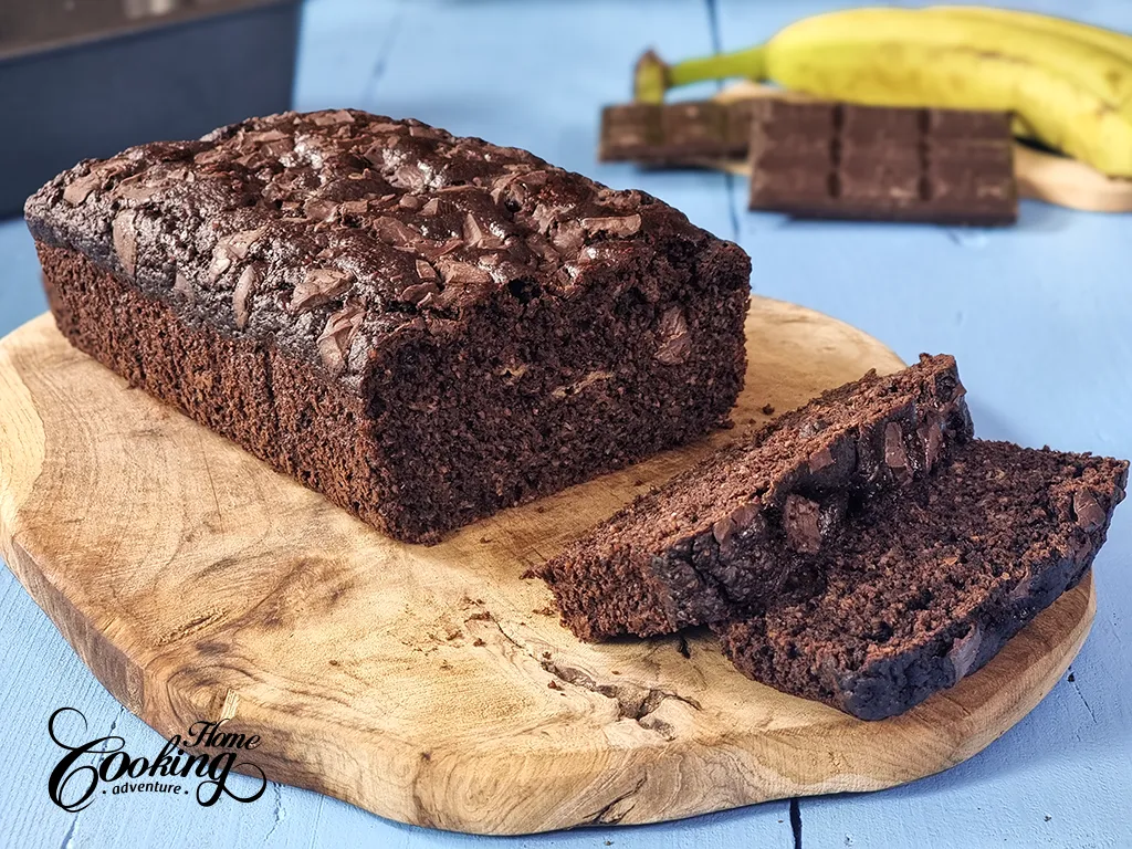 Healthy Chocolate Banana Bread - Chocolate Oatmeal Banana Bread