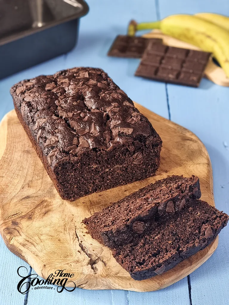 Healthy Chocolate Banana Bread - Gluten-Free Chocolate Oatmeal Banana Bread