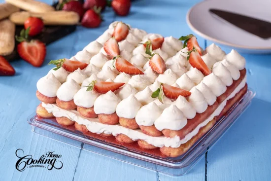Strawberry Tiramisu - Eggless No-Bake Dessert