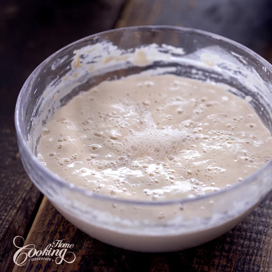 Overnight sourdough starter