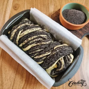 The babka after rising in the pan