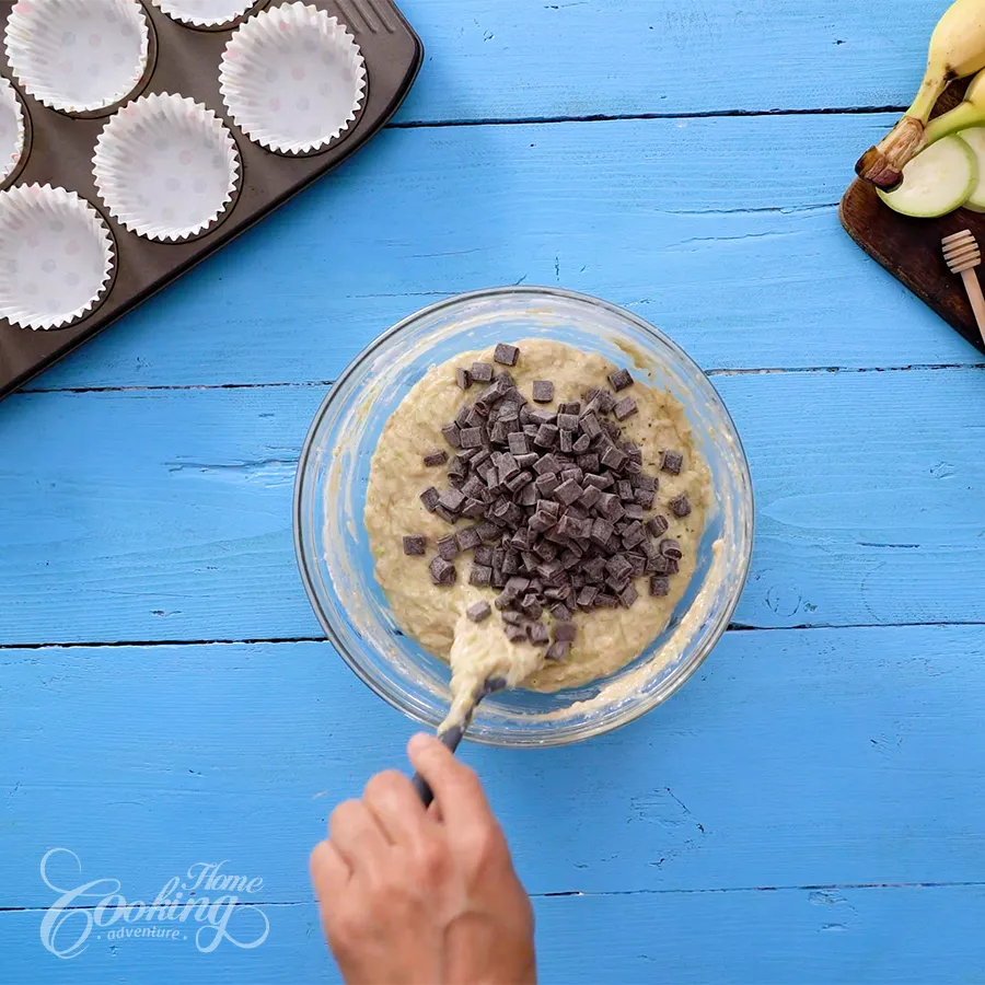 Banana Zucchini Chocolate Chip Muffins - step20