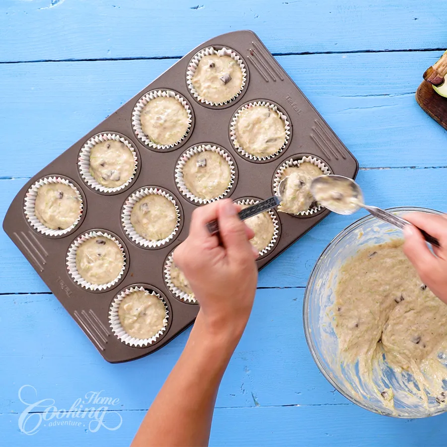 Banana Zucchini Chocolate Chip Muffins - step21