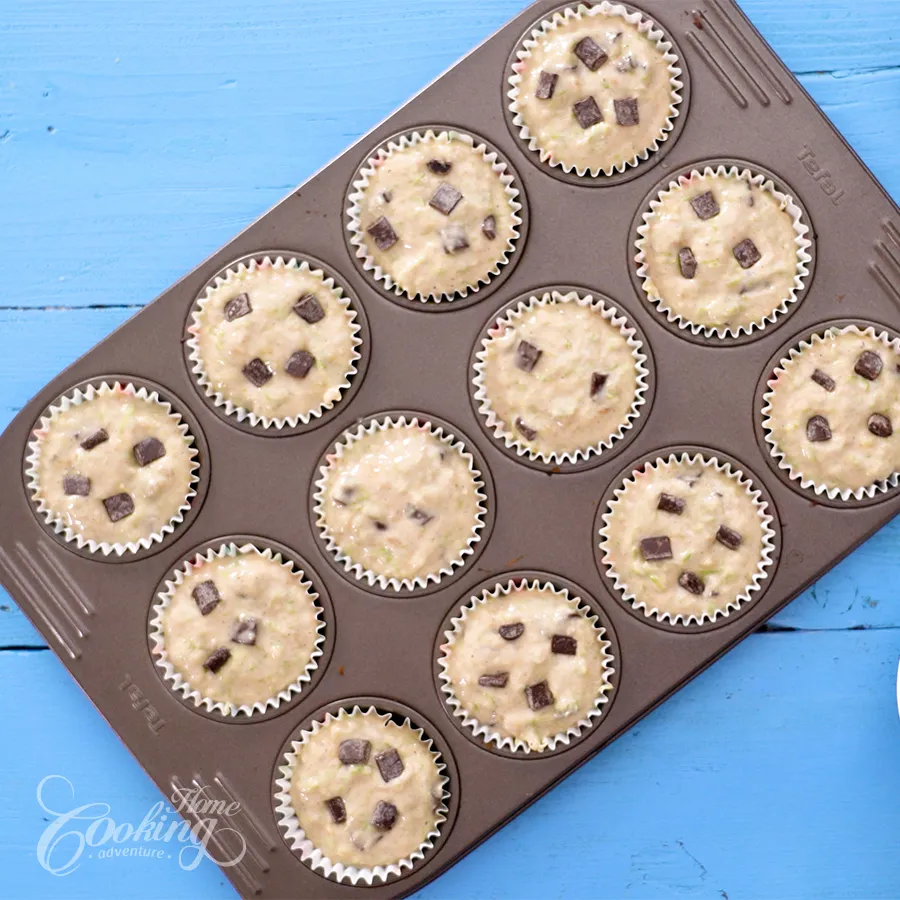 Banana Zucchini Chocolate Chip Muffins - step22
