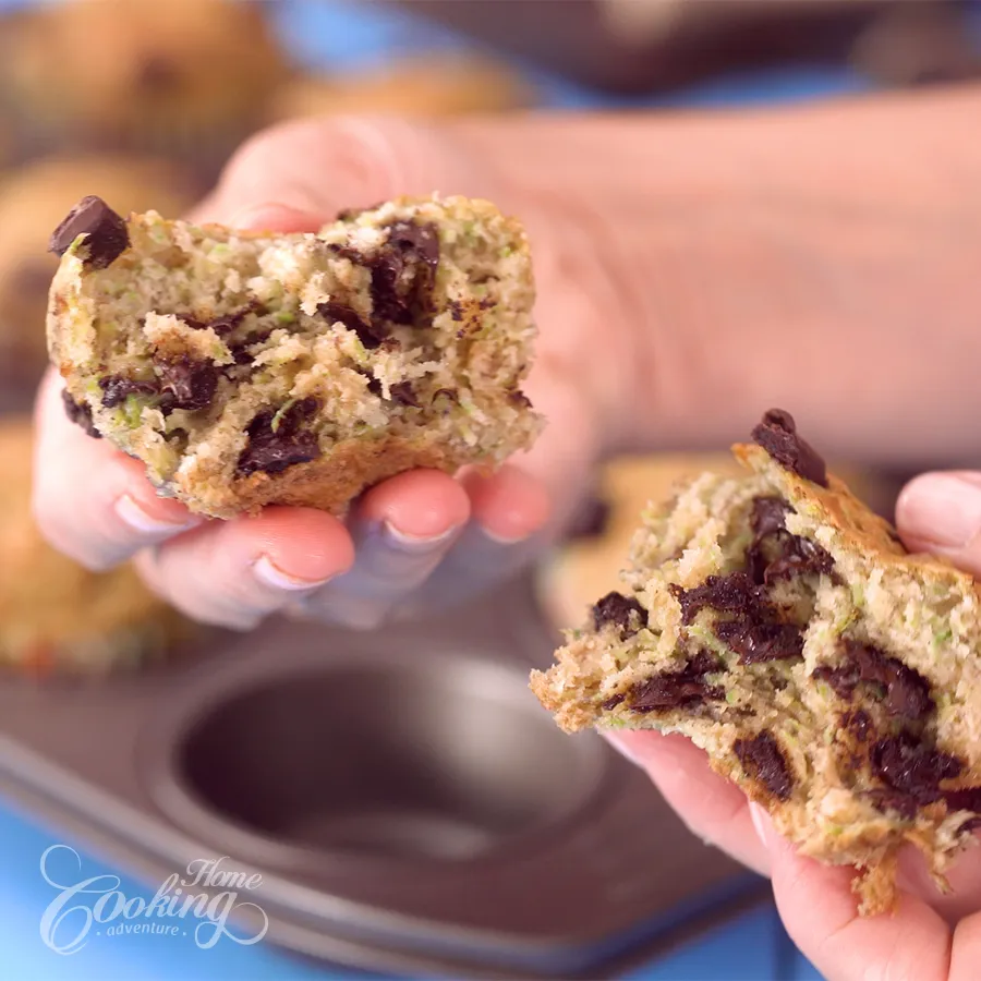 Banana Zucchini Chocolate Chip Muffins - step24