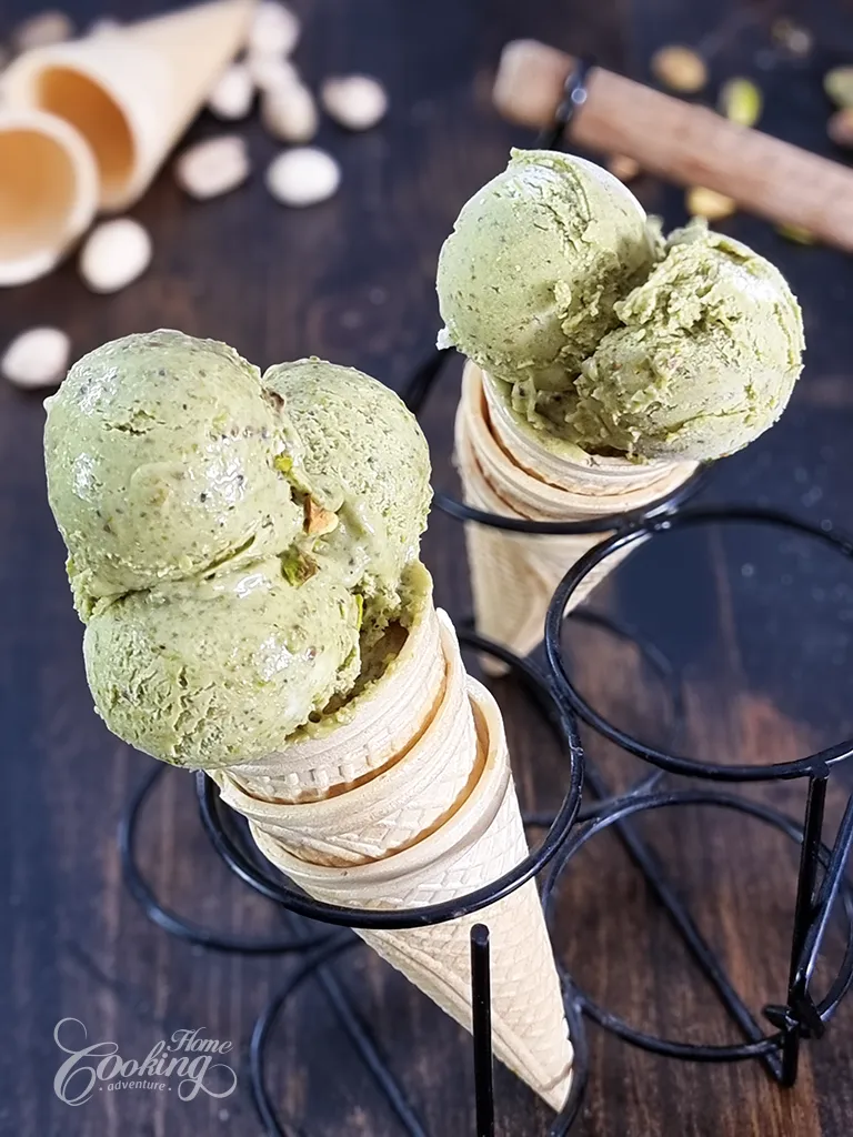 No-Churn Pistachio Ice Cream 