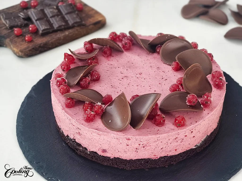 Chocolate Cranberry Mousse Cake 