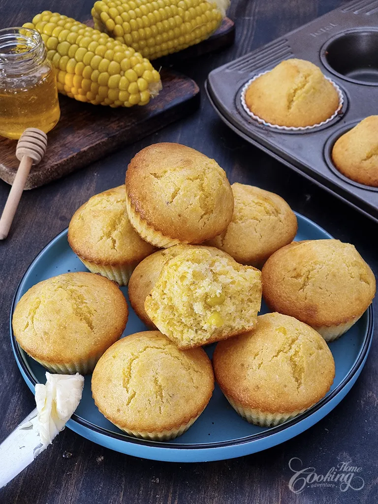 Cornbread Muffins - with honey butter