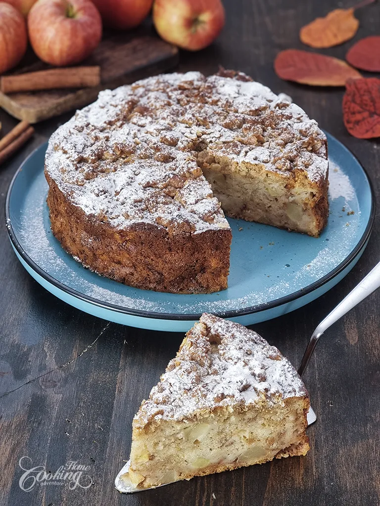 Easy Apple Crumb Cake - No Eggs, No Refined Sugar
