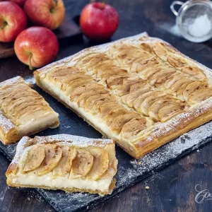 Puff Pastry Apple Tart with Vanilla Pastry Cream - main2