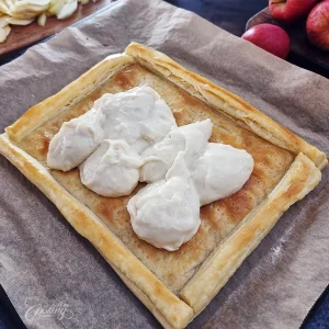 Puff Pastry Apple Tart with Vanilla Pastry Cream - step23
