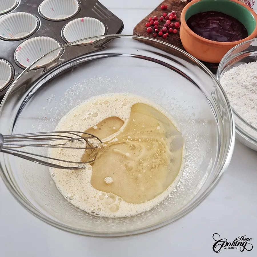 cranberry crumble muffins - step4