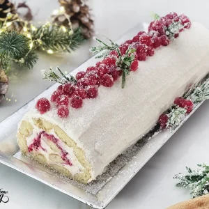 No-Bake Ladyfinger Cranberry Cake Roll