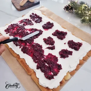 No-Bake Ladyfinger Cranberry Cake Roll - step19