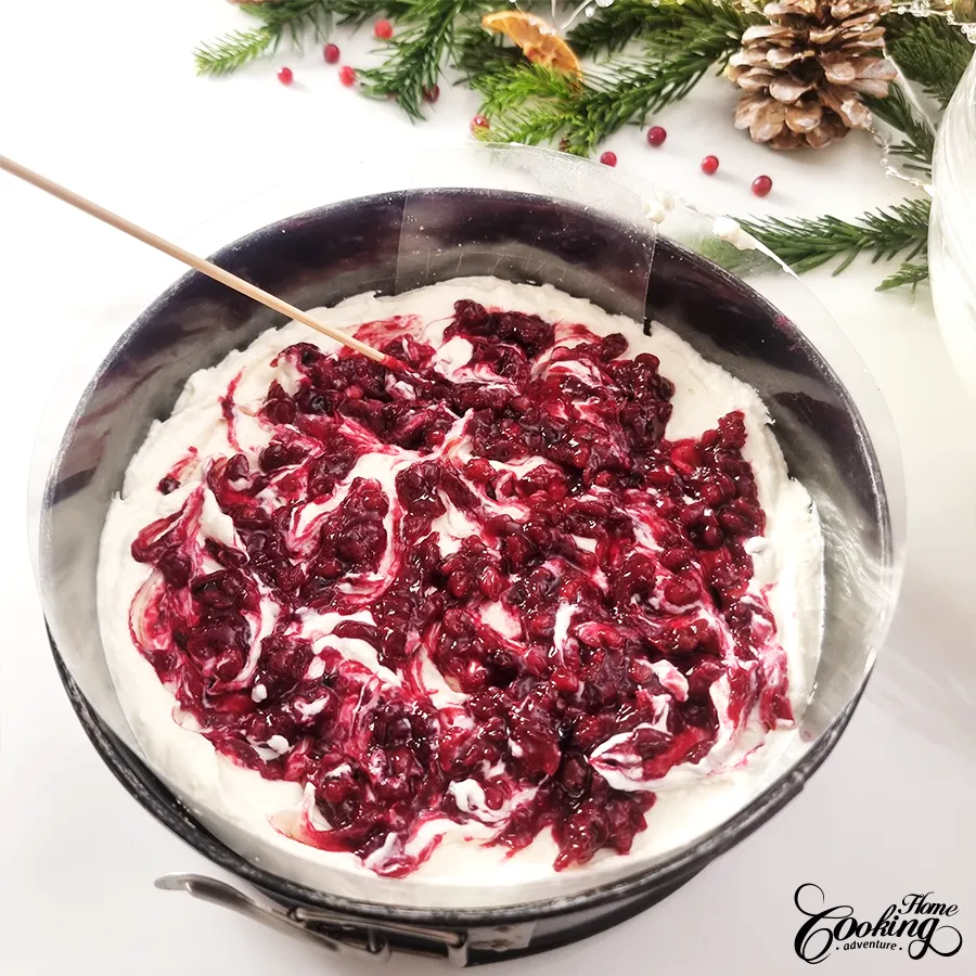 White Chocolate Cranberry Cheesecake - step34