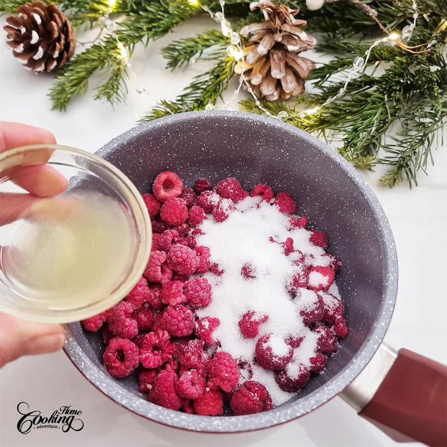 raspberry coconut thumbprint cookies - step1