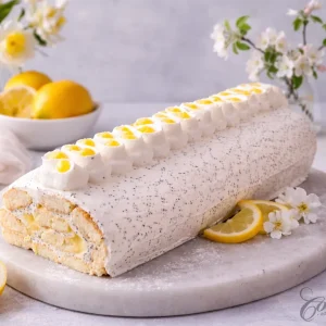 Ladyfinger Lemon Poppy Seed Cake Roll
