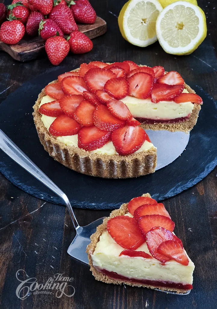 Strawberry Lemon Tart - No-Bake Dessert
