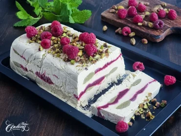 Pistachio Raspberry Semifreddo