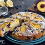 Easy Peach Blueberry Cake