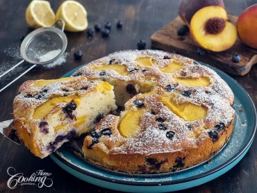 Easy Peach Blueberry Cake