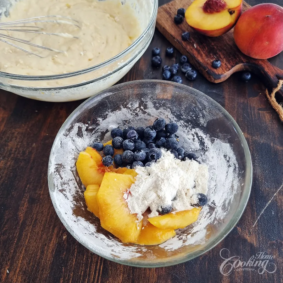 Easy Peach Blueberry Cake - step10