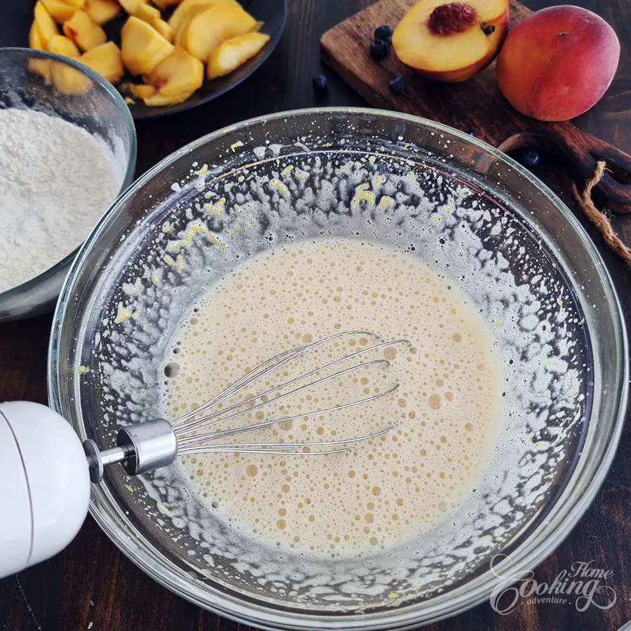 Easy Peach Blueberry Cake - step4