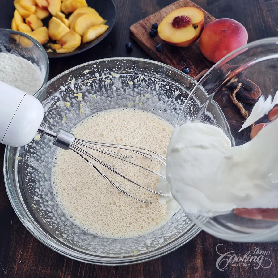 Easy Peach Blueberry Cake - step6