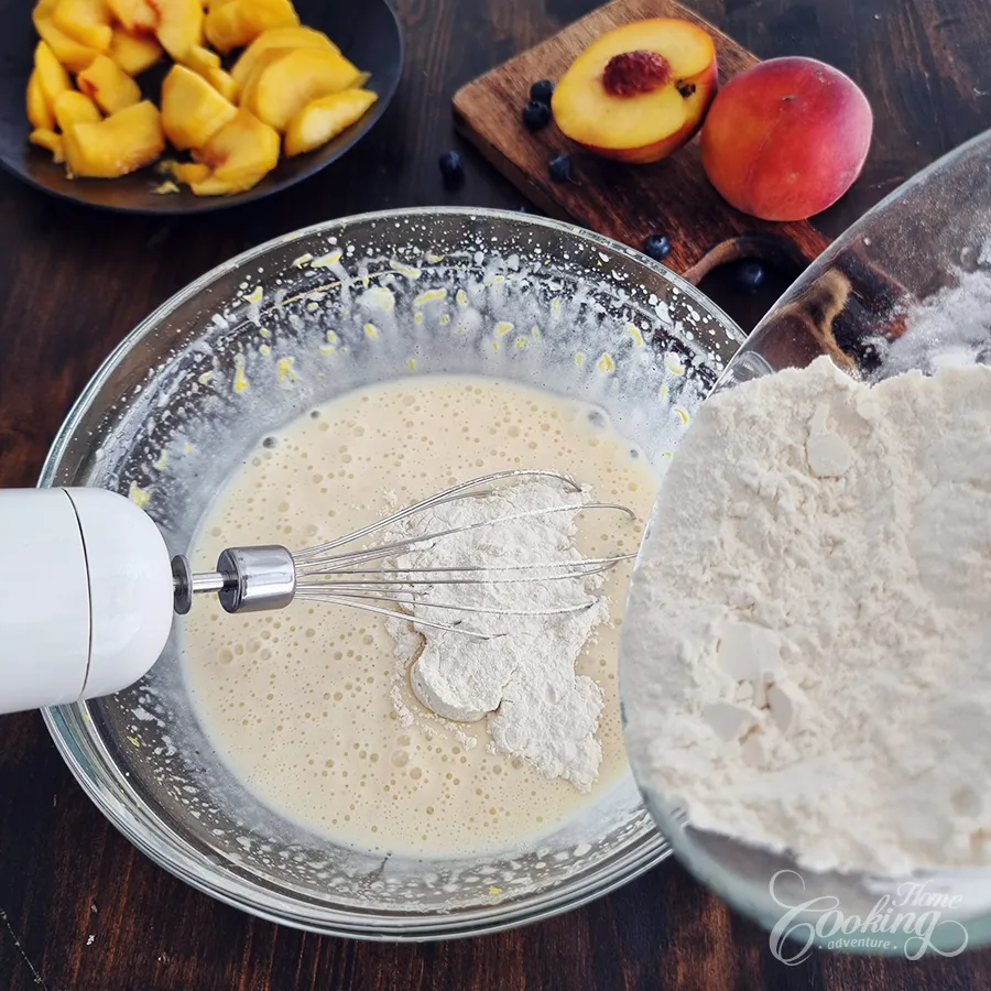 Easy Peach Blueberry Cake - step8