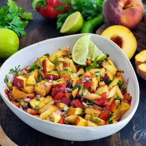 peach salsa -summer appetizer