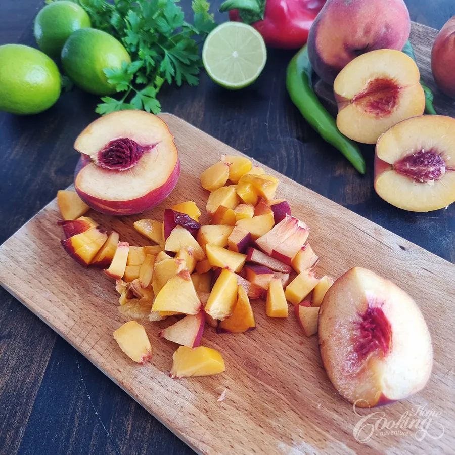 peach salsa - step1