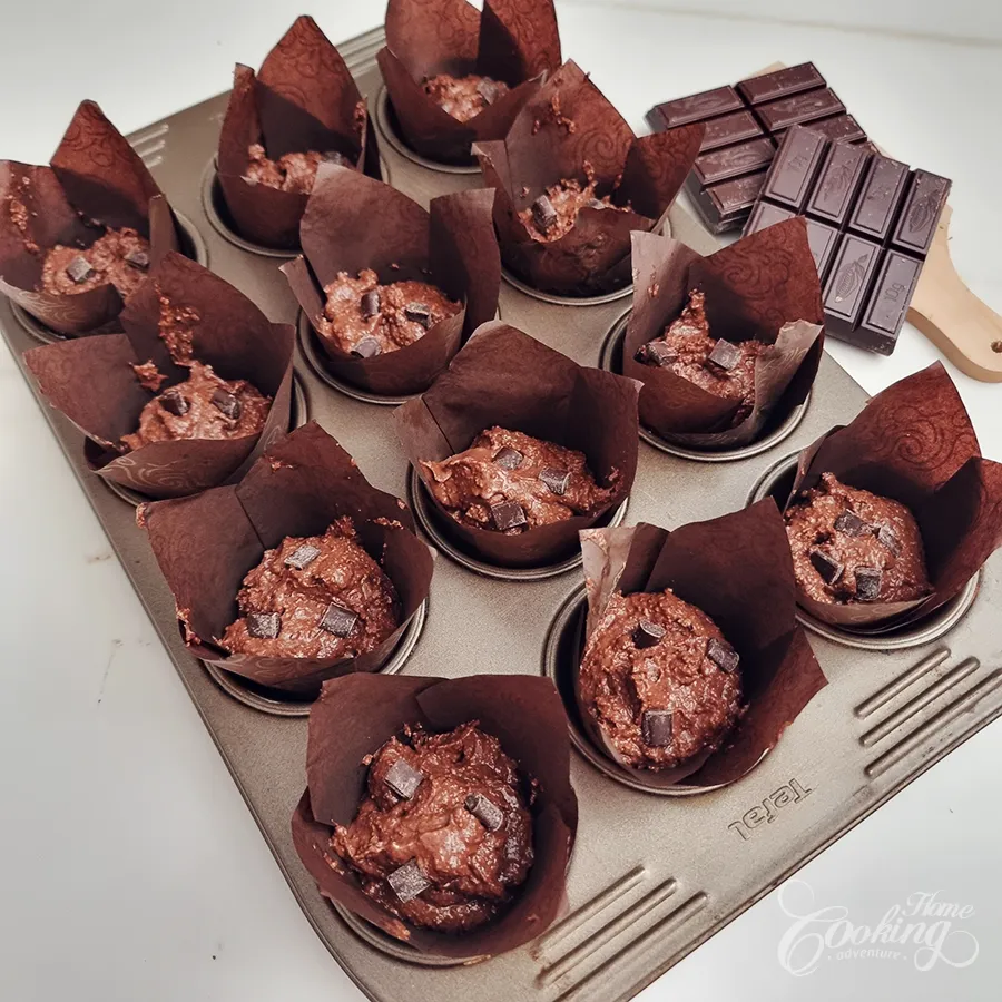 chocolate cottage cheese muffins - step8