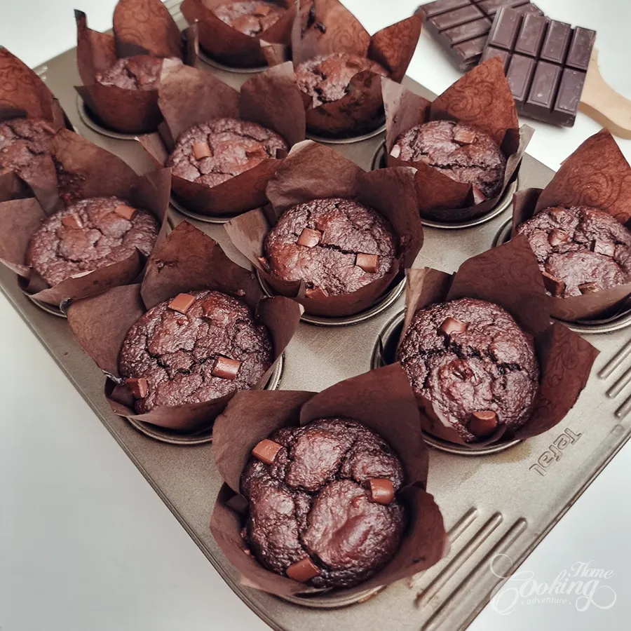 chocolate cottage cheese muffins - step9