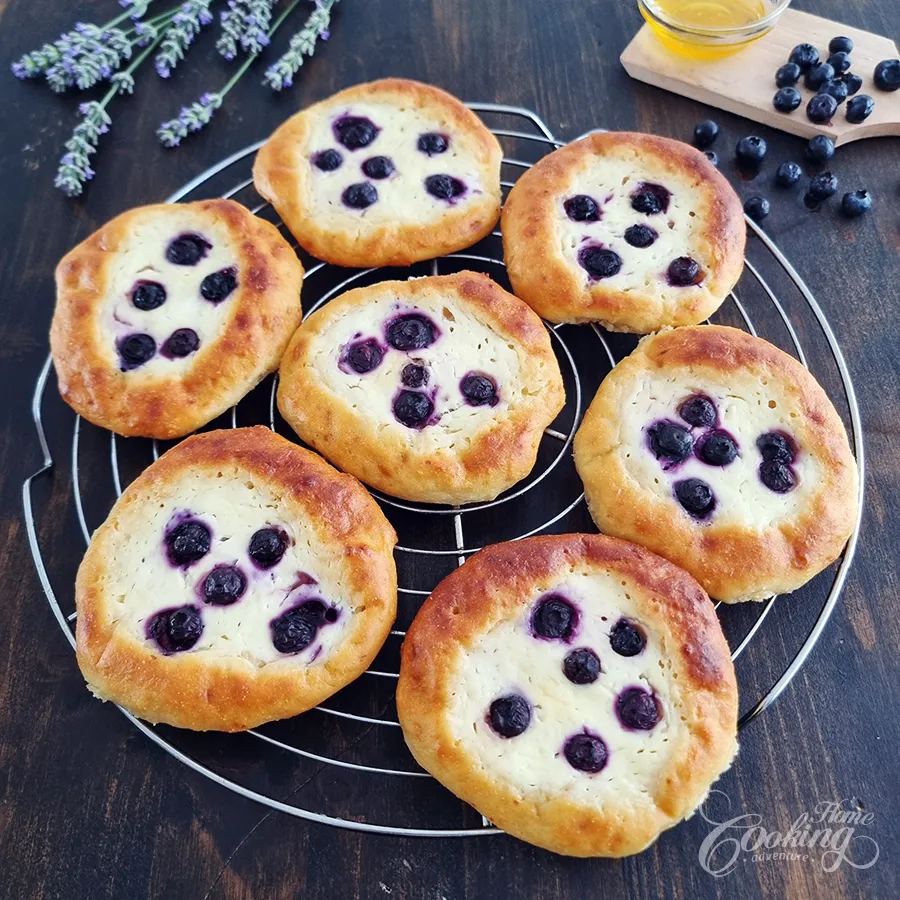 cottage cheese blueberry buns - step13