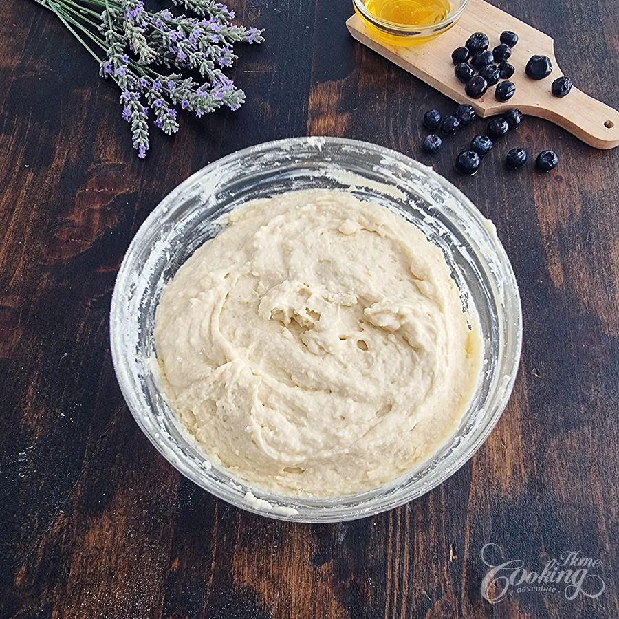 cottage cheese blueberry buns - step4