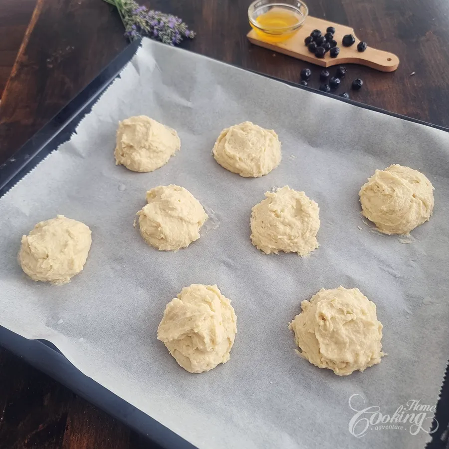 cottage cheese blueberry buns - step5