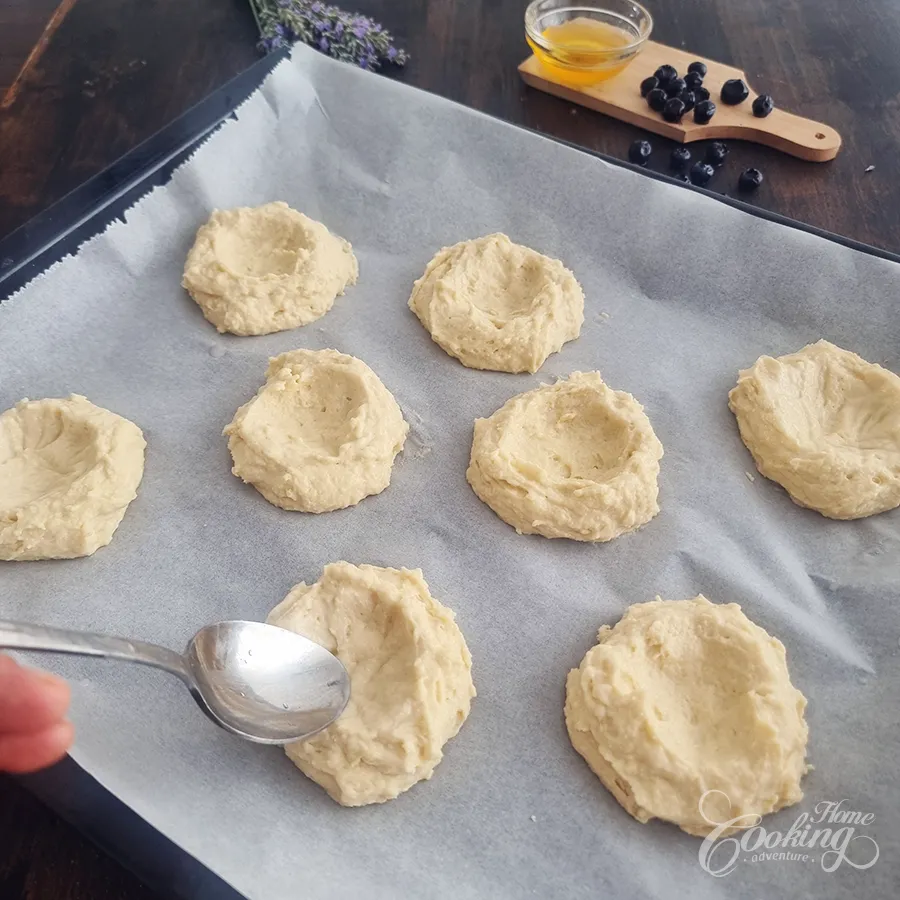 cottage cheese blueberry buns - step6