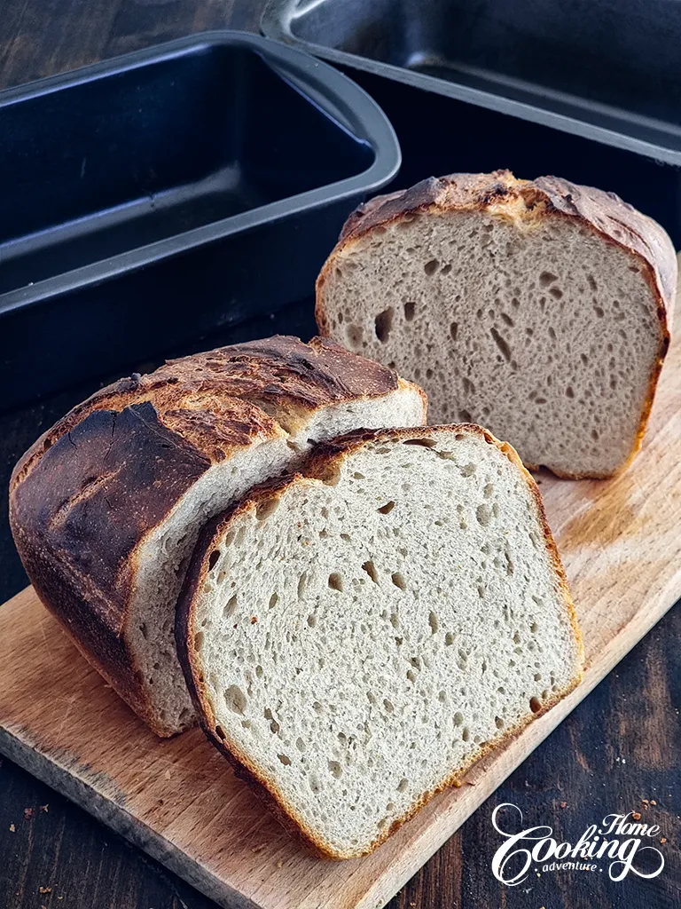 Easy Sourdough Bread in a Loaf Pan