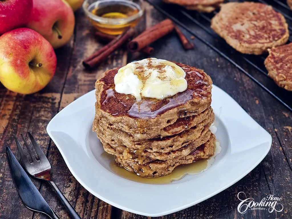 Apple Oatmeal Pancakes - No Refined Sugar