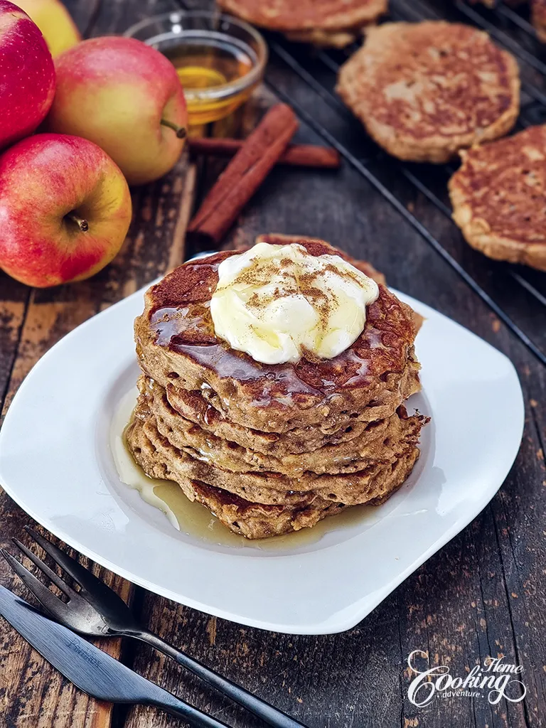 Apple Oatmeal Pancakes