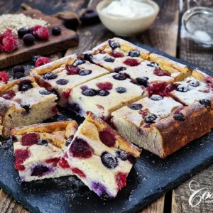 Berry Cottage Cheese Yogurt Bars