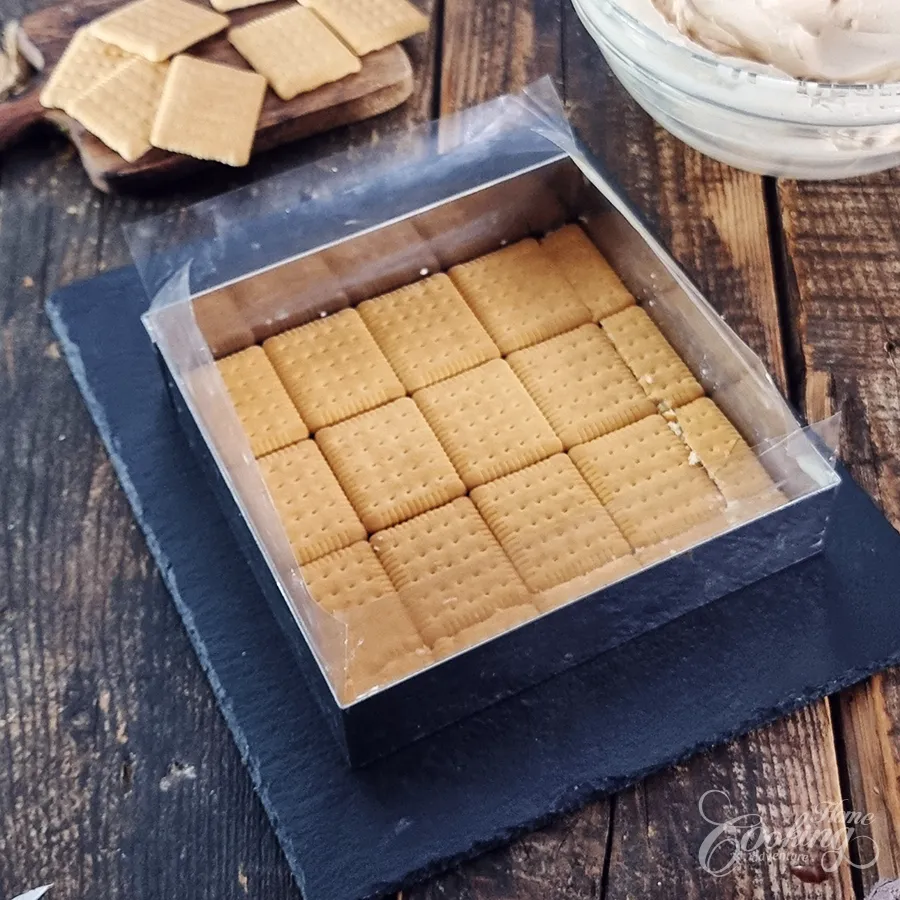 No-Bake Caramel Chocolate Biscuit Cake - step16