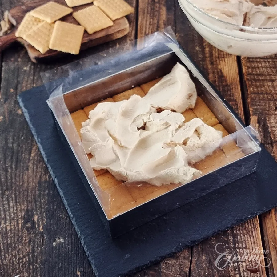 No-Bake Caramel Chocolate Biscuit Cake - step17